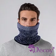 【Decoy】冬季保暖 加絨加厚漸變毛線針織百搭圍脖套/牛仔藍 牛仔藍