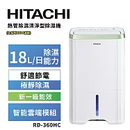 【HITACHI 日立】18公升熱管除濕清淨型除濕機 RD-360HC金韻綠