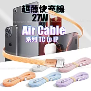 Lisen Cable系列27W超薄快充線 Type-C to Ios 金色