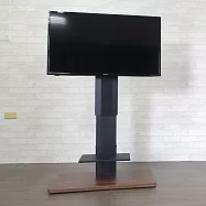 【H&R安室家】80~100吋適用 台製氣壓式升降電視架(電視立架/落地架/螢幕支架/移動電視架) 黑+深咖啡80公斤(80~100吋)