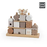 【Label Label】木質積木屋疊疊樂 奶茶色