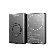 Canpower 防爆超薄三合一固態行動電源 10000mAh 台灣製造 196g 磁吸可充手錶耳機 鋁合金旋轉支架 有wh、ccc標示 黑 色