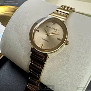ANNE KLEIN安妮克萊恩精品錶,編號：AN00155,28mm圓形金色合金錶殼金色錶盤精鋼金色錶帶