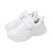 Fila 慢跑鞋 J414A 中大童 小朋友 白 魔鬼氈 運動鞋 斐樂 3J414A111