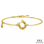 【點睛品】炫彩馬蹄鐵 黃金手鍊_計價黃金
