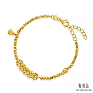 【點睛品】禧見五帝錢 葫蘆黃金手鍊_計價黃金