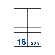 裕德 三用 電腦 標籤 16格 105X37mm 白色 1000張 /箱 US4462-1K