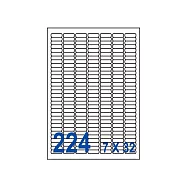 裕德 三用 電腦 標籤 224格 25.4X8.5mm 白色 1000張 /箱 US8830-1K