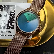 ANNE KLEIN安妮克萊恩精品錶,編號：AN00624,34mm圓形玫瑰金合金錶殼變色錶盤米蘭玫瑰金色錶帶