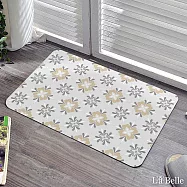 義大利La Belle《賽維亞花磚》抗菌可水洗軟式珪藻土強效吸水地墊 60*39CM