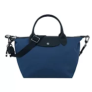 LONGCHAMP LE PLIAGE ENERGY系列再生尼龍短把手提/斜背兩用包(小) 墨水藍