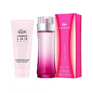 【LACOSTE】粉紅觸感淡香水90ml(贈隨機身體乳100ml)