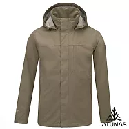 【ATUNAS 歐都納】男款都會GORE-TEX 2L 防水透氣+羽絨保暖兩件式外套A1GT2511M- M 深卡其