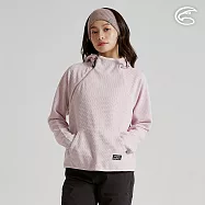 ADISI 女Hollow環保紗保暖快乾連帽上衣 AL2521073 |山形刷毛 速乾 吸濕排汗 XL 霜粉