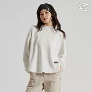 ADISI 女Hollow環保紗保暖快乾小立圓領上衣 AL2521075 |山形刷毛 速乾 吸濕排汗 XL 耐久白