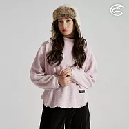 ADISI 女Hollow環保紗保暖快乾小立圓領上衣 AL2521075 |山形刷毛 速乾 吸濕排汗 S 霜粉