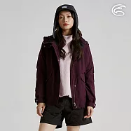ADISI 女防水防風透氣超撥保暖連帽外套 AJ2521044 |內裡毛網 防水透濕 防潑水 保暖外套 S 深紫