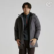 ADISI 男SMAWARM BALL防水防風透氣極暖長版外套 AJ2521027|防潑水 防水透氣 蚵棉球 保暖外套 M 鋼鐵灰