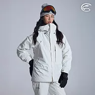 ADISI 女SMAWARM海洋溫控防水防風透氣雪衣 AJ2521030|防潑水 防水透氣 蚵技棉 滑雪外套 保暖外套 S 耐久白