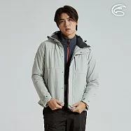 ADISI 男SMAWARM海洋溫控超撥水防風外套 AJ2521033|撥水 防潑水 蚵技棉 抗風 保暖外套 M 礦物綠灰