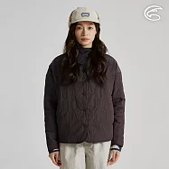 ADISI 女SMAWARM海洋溫控超撥水絎縫V領外套 AJ2521055|防潑水 蚵技棉 抗靜電 保暖外套 無領外套 M 宇宙黑