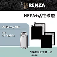 適用 Coway 格威 AP-0808KH 抗敏型空氣清淨機 HEPA+活性碳 濾網 濾芯 濾心