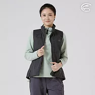 ADISI 女SMAWARM海洋溫控撥水背心 AV2521072|防潑水 蚵技棉 抗風 保暖背心 S 夜黑