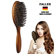 【德國FALLER芙樂梳具刷具】德國製大尺寸原木黑豚鬃美髮梳 防靜電柔順直髮(頭皮油脂平衡 專用)
