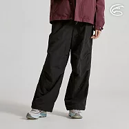 ADISI 女鬆緊褲頭超撥雙層內刷毛保暖寬褲 AP2521050|內裡刷毛 超撥水 保暖長褲 S 碳黑