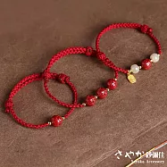 【Sayaka紗彌佳】蓮語・和田結紅線編織祈願手鍊 (抽拉調節設計) -單珠蓮花款