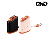 QinD Type-C to Type-C 底座伸縮充電線(1.2M)(60W) PD 快充線 -黑色