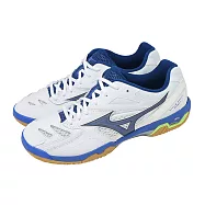 Mizuno 羽球鞋 Wave Fang Pro 男鞋 女鞋 白 藍 黑 膠底 羽排鞋 美津濃 71GA2100-91 27.5cm WHITE/BLUE-BLACK