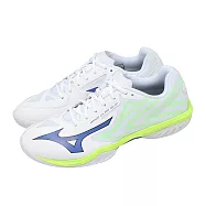 Mizuno 羽球鞋 Wave Claw EL 2 男鞋 女鞋 白 藍 緩震 羽排鞋 美津濃 71GA2583-81 29cm WHITE/BLUE