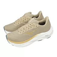 Mizuno 慢跑鞋 Wave Sky 9 男鞋 米色 厚底 緩震 運動鞋 美津濃 J1GC2502-56 27.5cm BEIGE/WHITE
