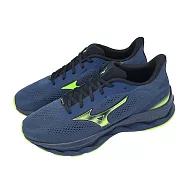 Mizuno 慢跑鞋 Wave Serene 2 GTX 男鞋 防水 藍 運動鞋 美津濃 J1GC2560-51 28cm NAVY/NEON YELLOW