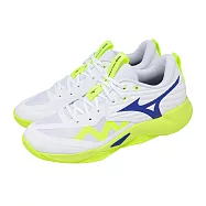 Mizuno 排球鞋 Wave Momentum PRO 男鞋 螢光黃 白藍 緩震 羽排鞋 美津濃 V1GA2540-39 27cm YELLOW/NAVY