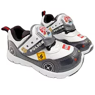 台灣製TOMICA警車電燈鞋 (T038) 魔鬼氈鞋 休閒鞋 運動鞋 男童鞋 MIT童鞋 大童鞋 警車 發光鞋 TOMICA 布鞋 電燈布鞋 台灣製童鞋 電燈鞋 跑步鞋 20cm TOMICA灰色車車款