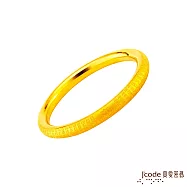 J&rsquo;code真愛密碼金飾 心經黃金手環-字朝外版 手圍/18.5圍