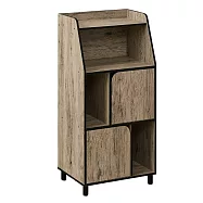 【居家cheaper】暮致三格雙門高腳櫃 KC12/書櫃/玄關櫃/收納櫃/廚房櫃/文件櫃/置物櫃/木櫃 黑杉木