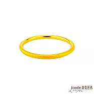 J&rsquo;code真愛密碼金飾 百福黃金手環-字朝外版 手圍/18.5圍