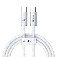 Mcdodo麥多多 LQ CA708 Cab Luma系列240W帶燈數據線 C to C 1.2m 白色