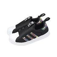 adidas 愛迪達 休閒鞋 Superstar 360 C 中童 小朋友 黑 白 免鞋帶 套入式 愛迪達 IG9897 18cm BLACK/WHITE
