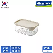 Glasslock 強化玻璃冰箱收納可冷凍微波保鮮盒750ml