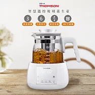 【THOMSON】智能溫控玻璃養生壺/快煮壺/電熱壺(TM-SAK35)定溫/雙溫顯示/除氯