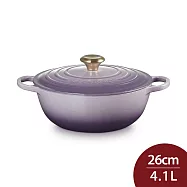 Le Creuset 典藏媽咪鑄鐵鍋 26cm 4.1L 法國製 媽咪鍋 (電磁爐 IH爐可用) 藍鈴紫