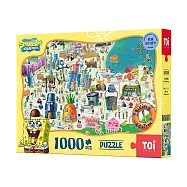 TOi圖益 海綿寶寶比奇堡地圖 拼圖1000片 正版授權 收藏拼圖 療癒送禮