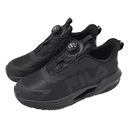 Fila 慢跑鞋 J424A 大童鞋 中童鞋 黑 全黑 旋鈕 運動鞋 斐樂 2J424A000 22cm BLACK