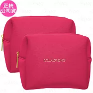 CLARINS克蘭詩 櫻桃紅化妝包*2(公司貨)