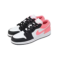 Nike 休閒鞋 Air Jordan 1 Low GS 大童 女鞋 黑 粉紅 AJ1 553560-025 23cm WHITE/BLACK