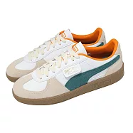 Puma 休閒鞋 Palermo Lth 男鞋 女鞋 白 綠 膠底 麂皮 復古 德訓鞋 396464-26 25cm WHITE/GREEN-BEIGE